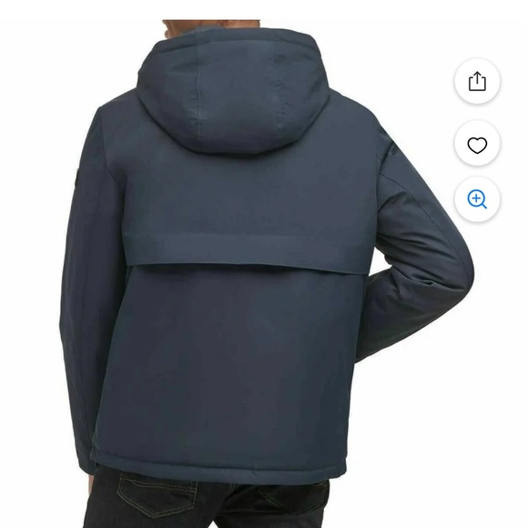 ￼ Tommy Hilfiger navy blue mid-weight hooded jacket - Picture 4 of 9